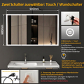 Boroyal MD69AD – Touch und Wandschalter, Breite 900 mm